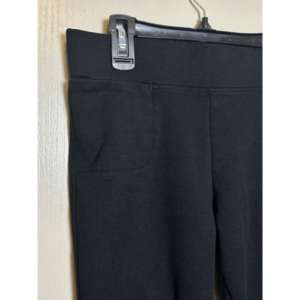 American Giant Ponte Kick‎ Flare Pants 4 Black Pull On Stretch Minimalist travel